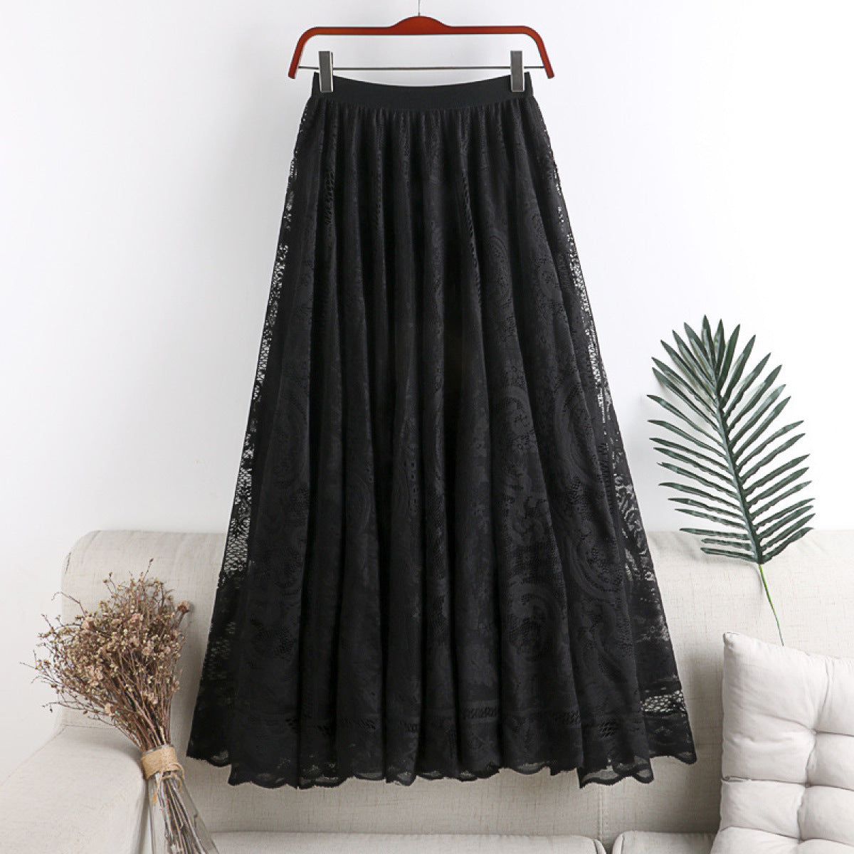 Elegant Lace Maxi Skirt