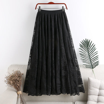 Elegant Lace Maxi Skirt