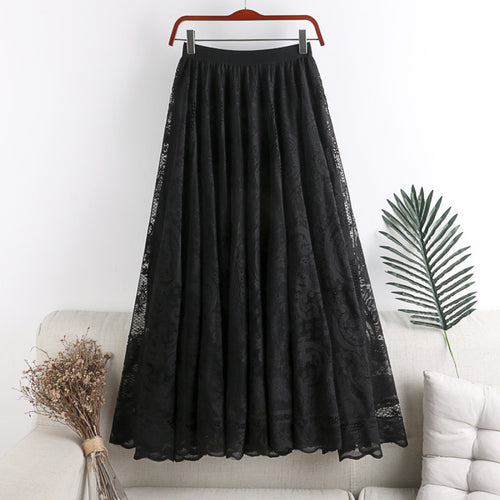 Elegant Lace Maxi Skirt