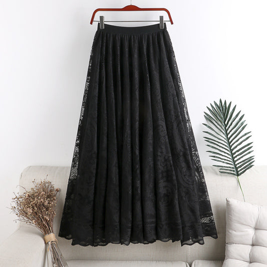 Elegant Lace Maxi Skirt