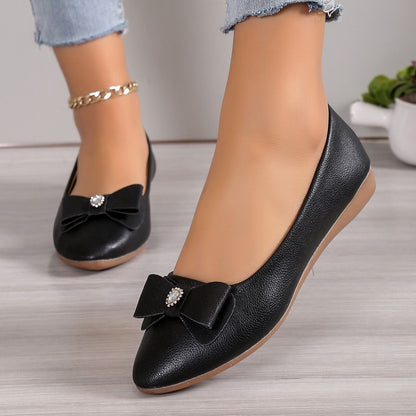 Bow Pointed-Toe Flats