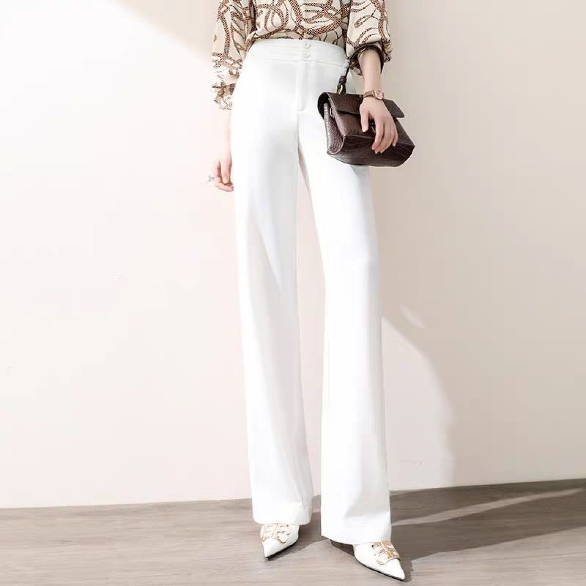 High-Waist Wide Leg Trousers