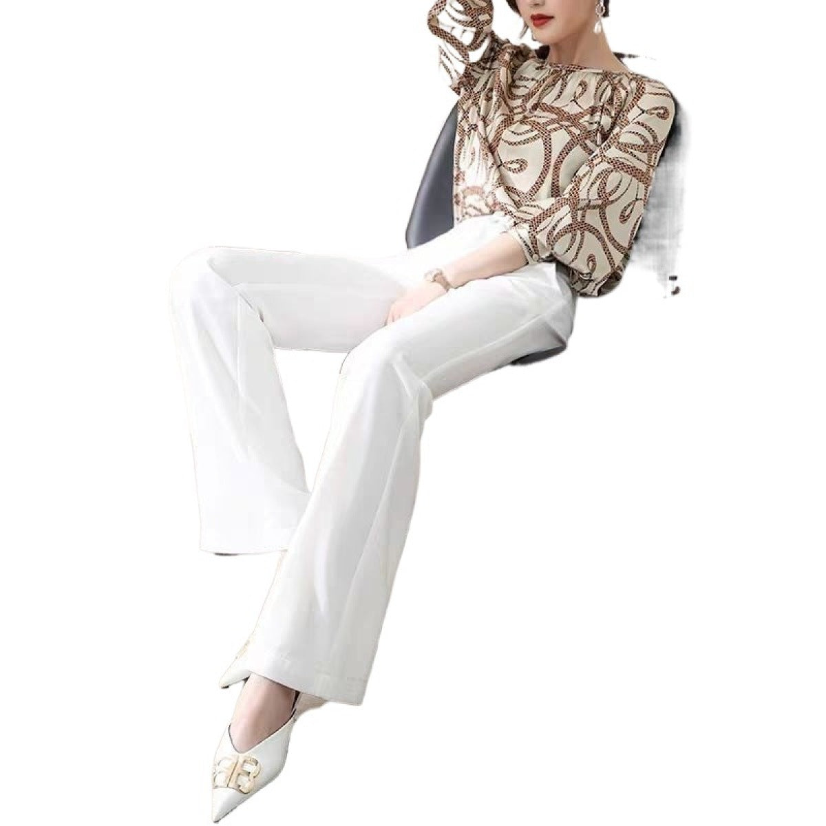 High-Waist Wide Leg Trousers