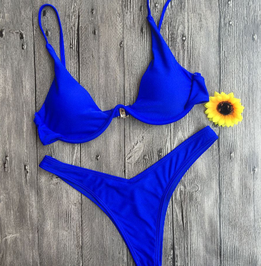 Blue swimsuit bikini