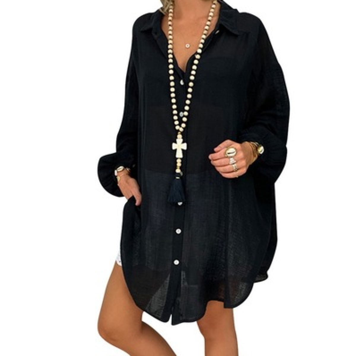 Women Shirts Casual Ripped Female blouse
