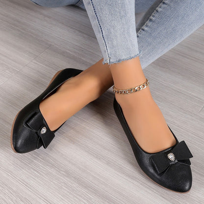 Bow Pointed-Toe Flats