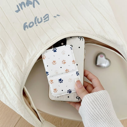 Cute Paw Print Folding Compact Mirror