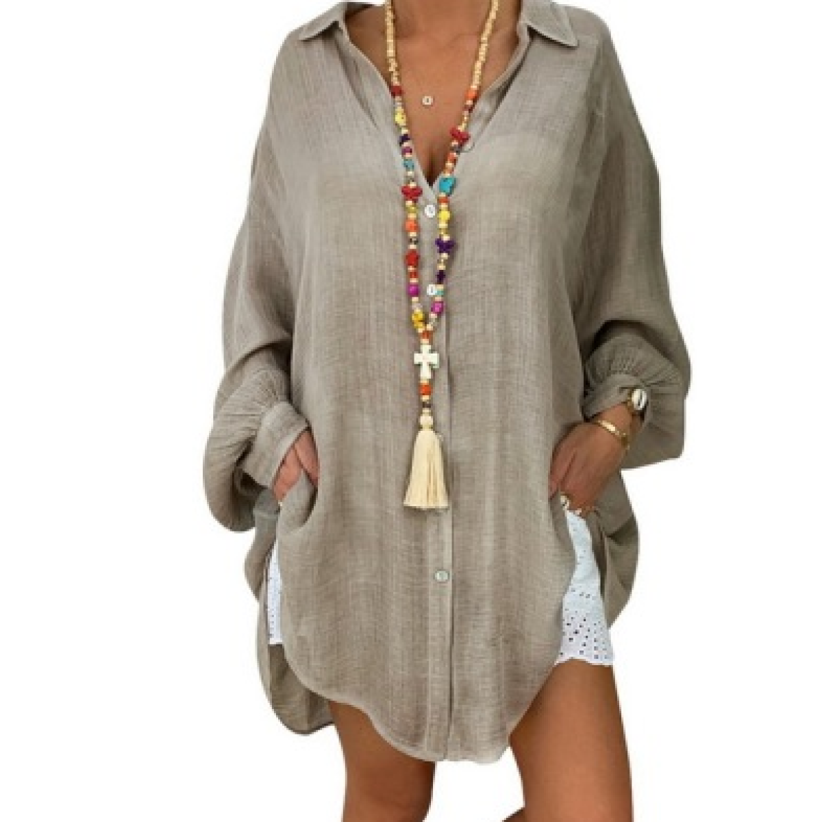 Women Shirts Casual Ripped Female blouse