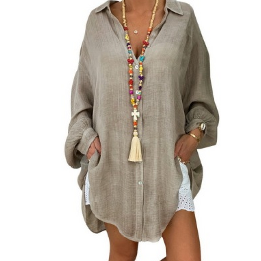 Women Shirts Casual Ripped Female blouse