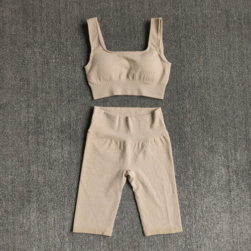 Seamless Sports Bra & Shorts Set