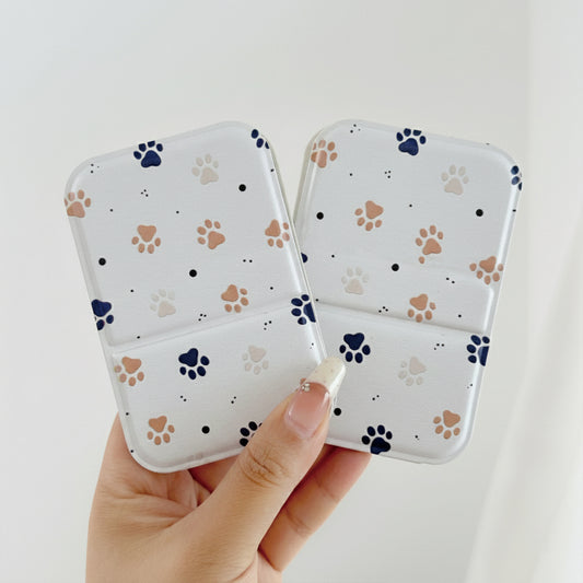 Cute Paw Print Folding Compact Mirror