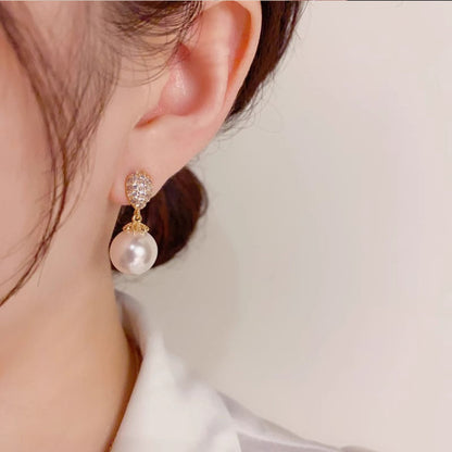 French Pearl Drop Earrings