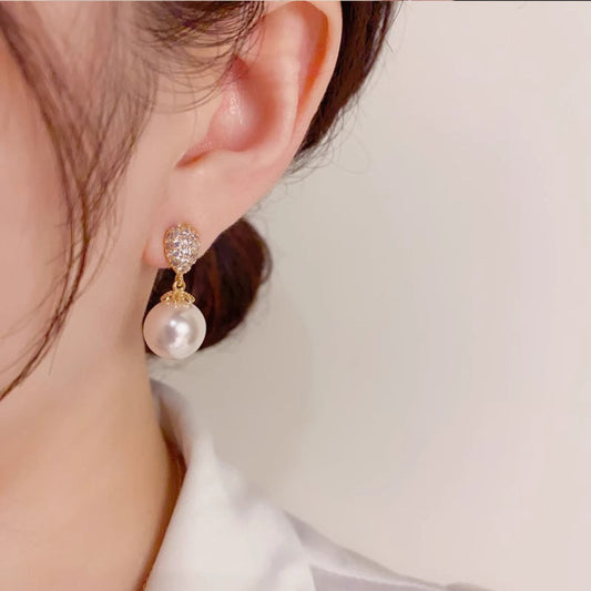 French Pearl Drop Earrings