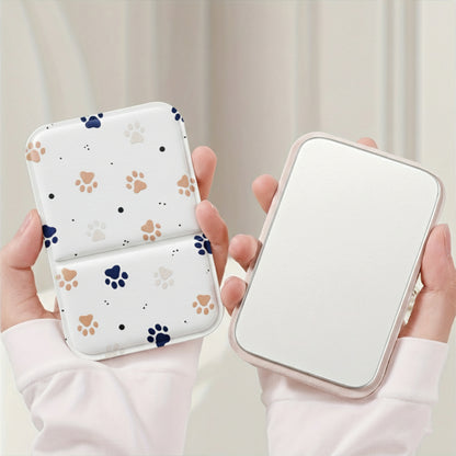 Cute Paw Print Folding Compact Mirror