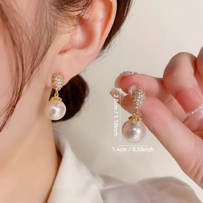 French Pearl Drop Earrings