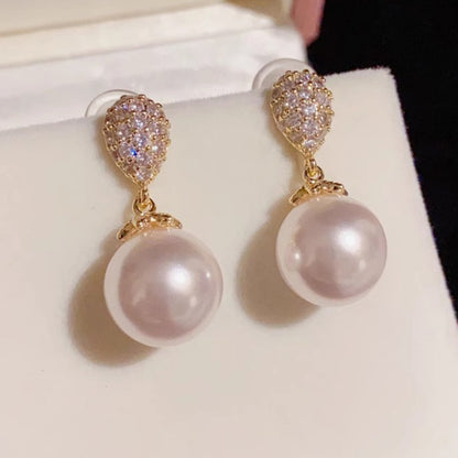 French Pearl Drop Earrings