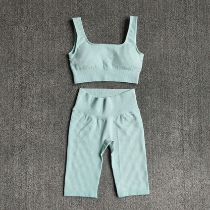 Seamless Sports Bra & Shorts Set