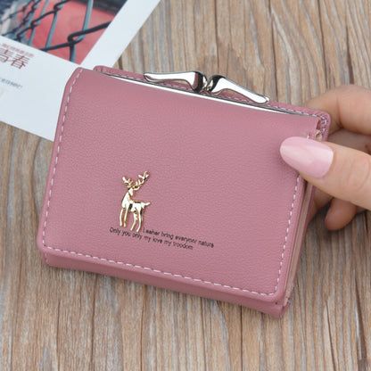 Pastel Pebbled Leather Card Wallet