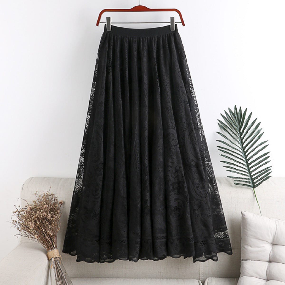 Elegant Lace Maxi Skirt