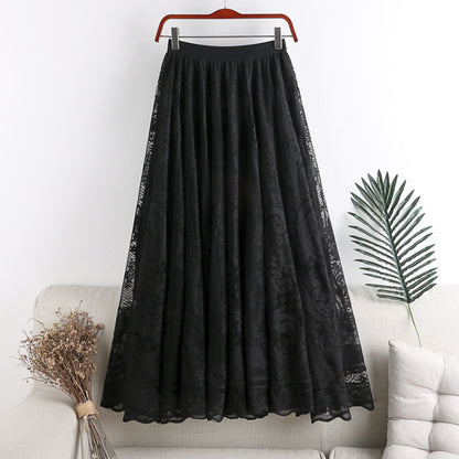 Elegant Lace Maxi Skirt