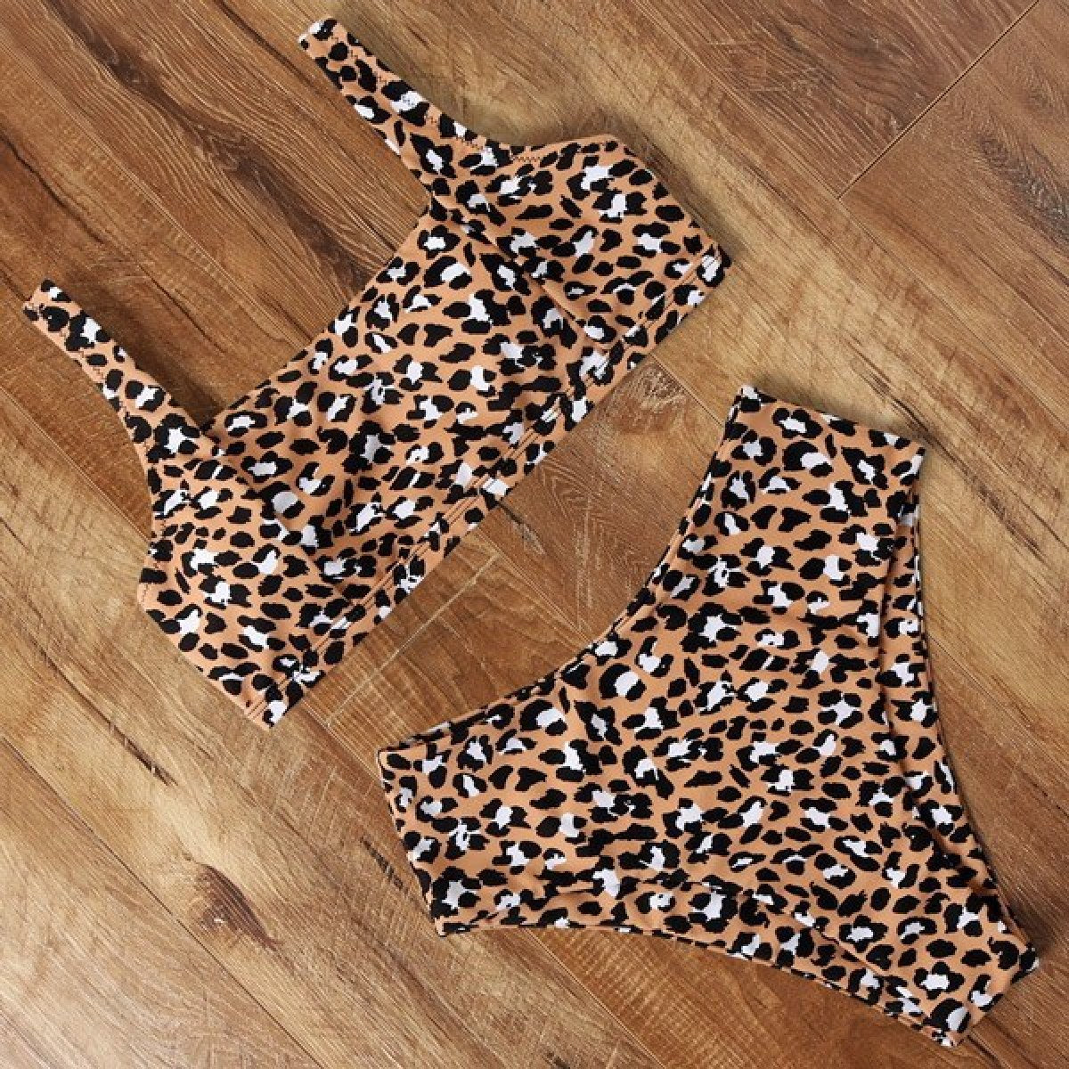 High Waist Bikini Leopard Push Up Swimsuit