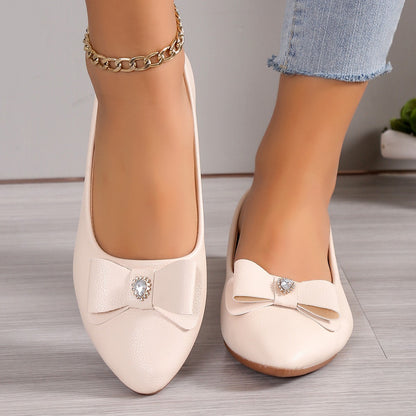 Bow Pointed-Toe Flats
