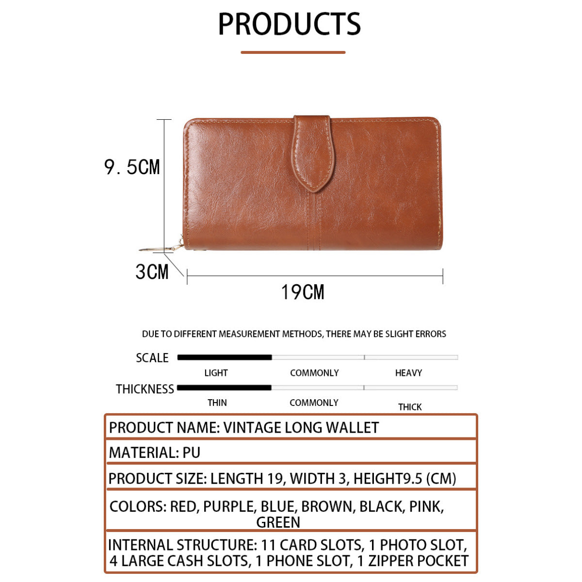 Long Leather Wallet For Women