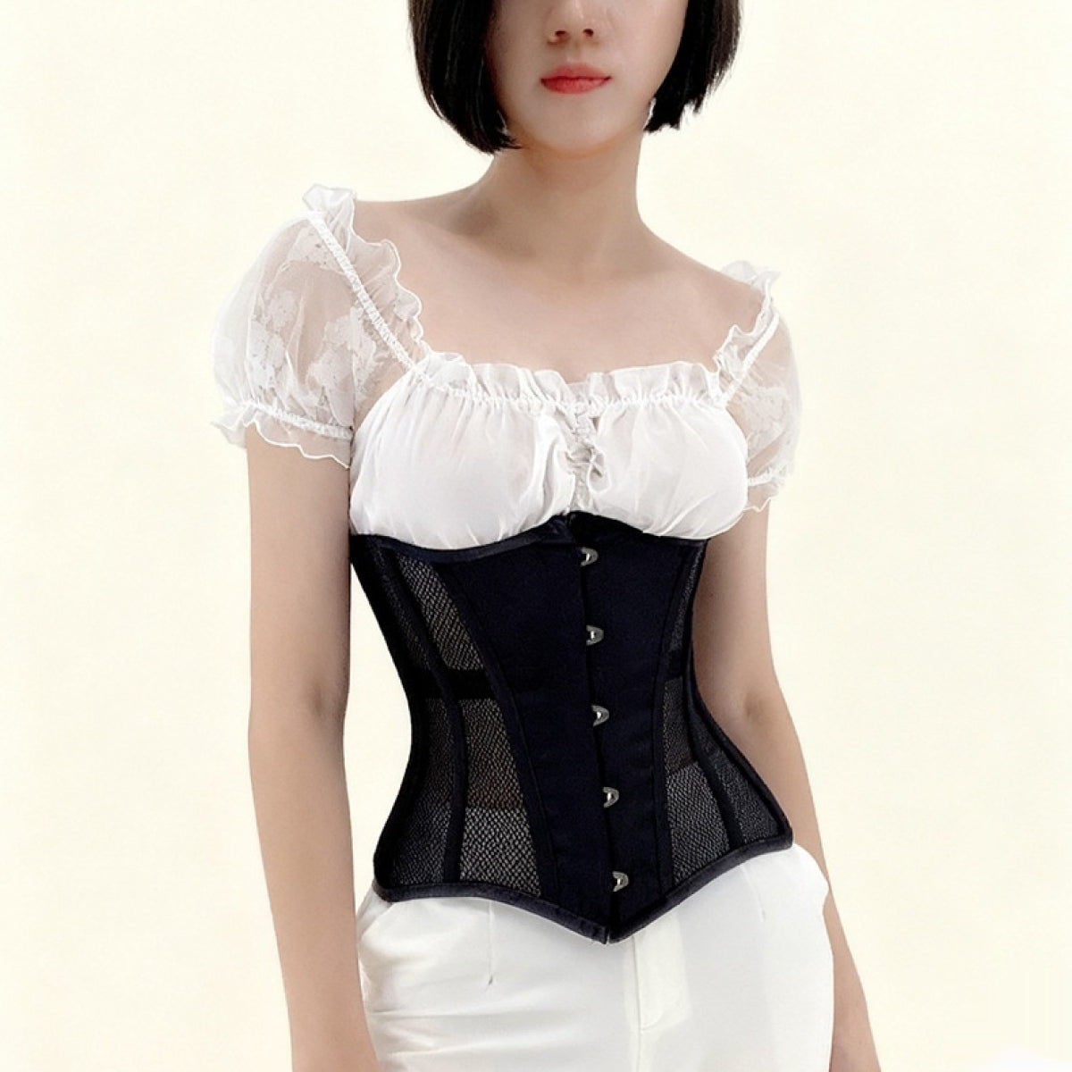 Off-Shoulder Lace Sleeve Top
