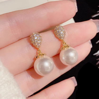 French Pearl Drop Earrings