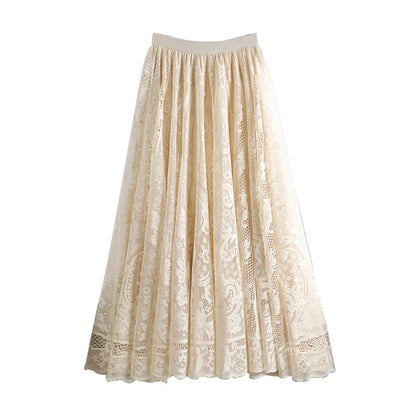 Elegant Lace Maxi Skirt